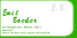 emil bocker business card