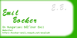 emil bocker business card